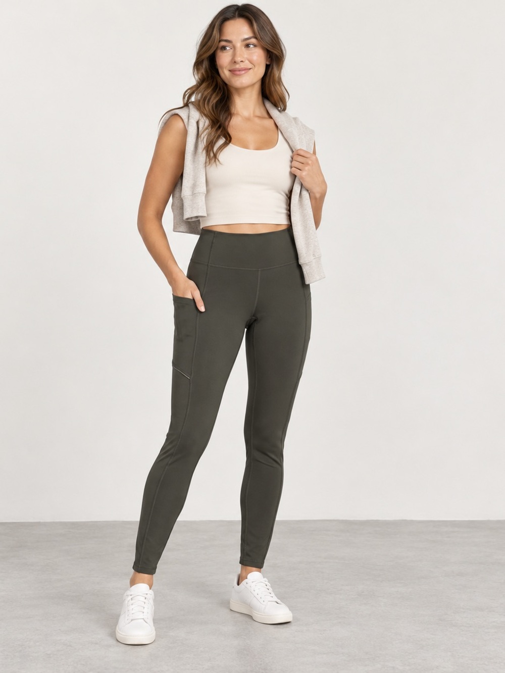 Lululemon Speed Up Tight 28” Dark Olive Luxtreme Leggings Size 6